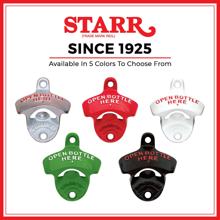 Original White Open Here Wall Mounted Bottle Opener