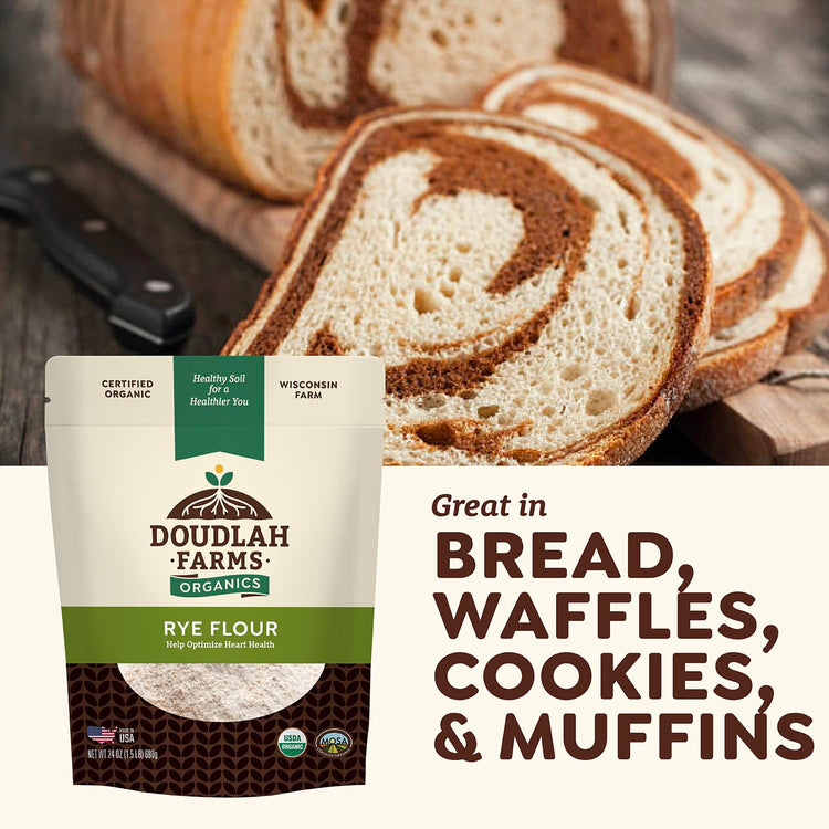 Organic Rye Flour 5 lb (80 Ounce)