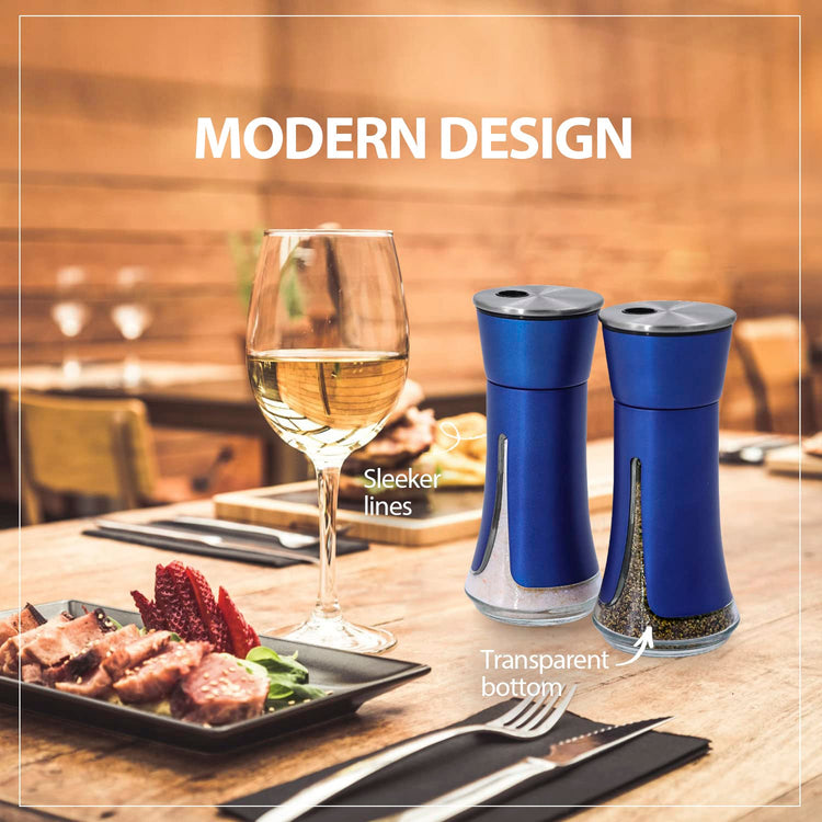 Blue Salt and Pepper Shakers by Aelga (2 Count)