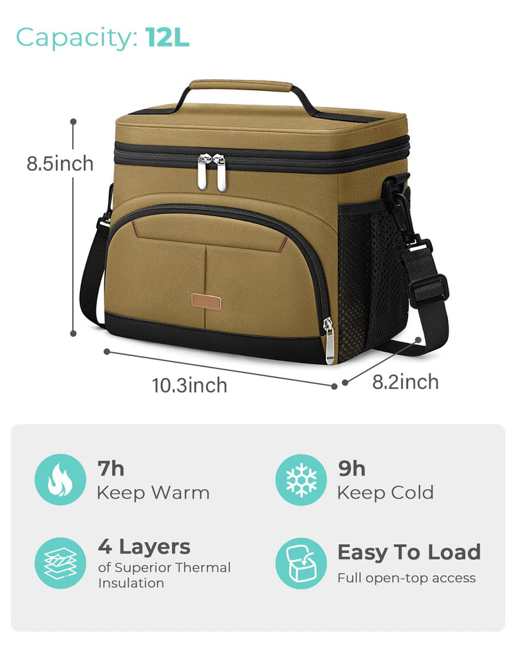 Lunch Box for Men Women Insulated Lunch Tote Cooler Bag Lunchbox
