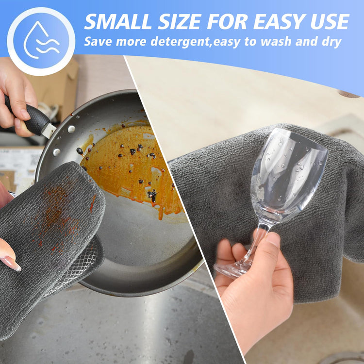 Dish Cloths for Washing Dishes with Scrub Side (12 Count)