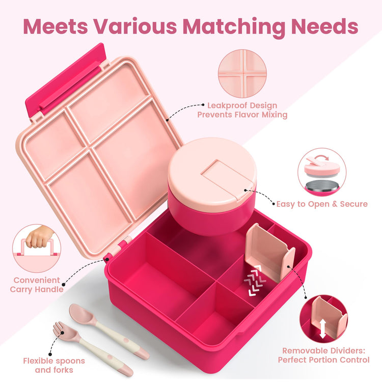 Bento Lunch Box for Kids with 8oz Soup Thermo