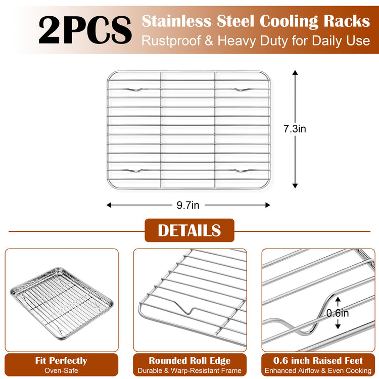 Small Baking Sheet with Wire Rack (2 Count)