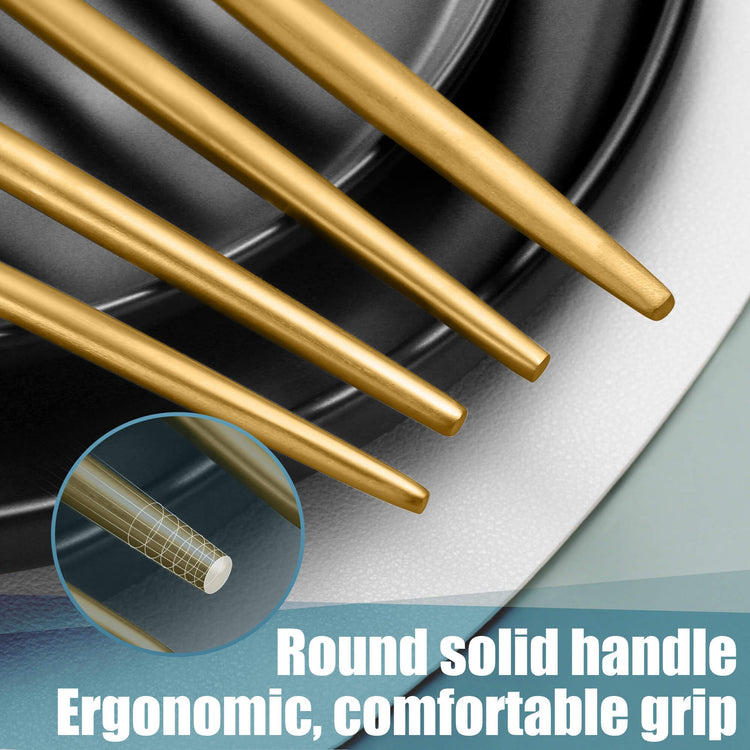 Matte Gold Silverware Set for 4 (4 Count)
