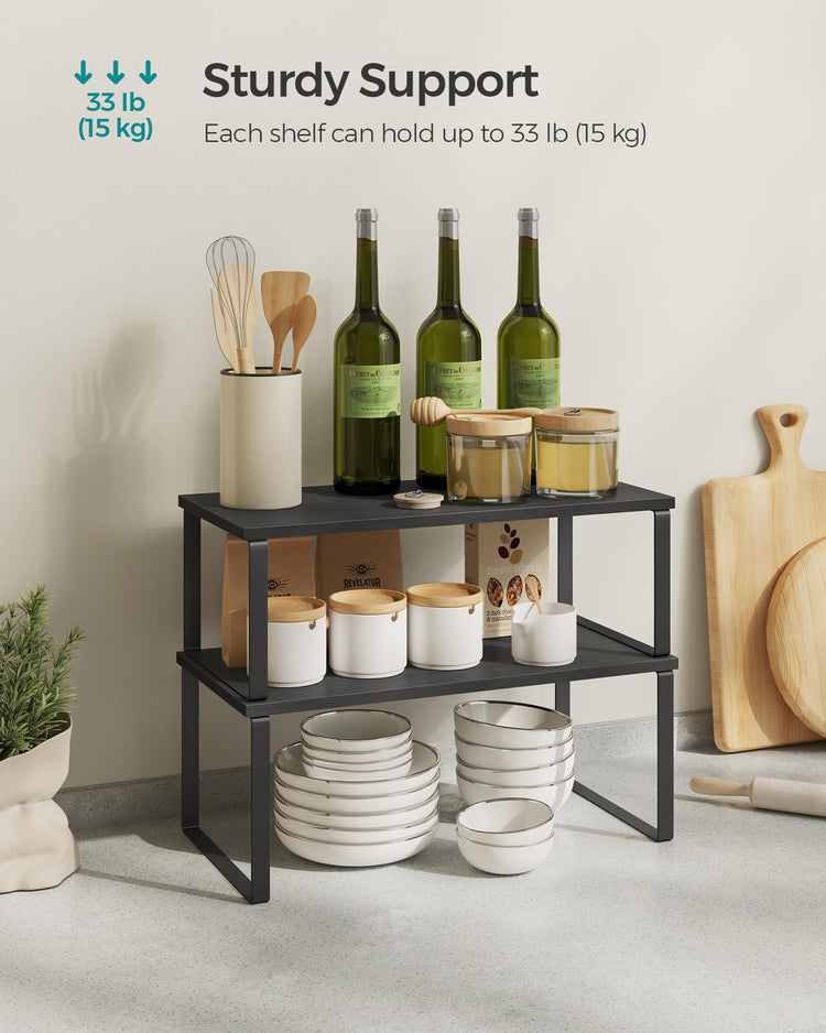 Cabinet Organizer Shelf (4 Count)