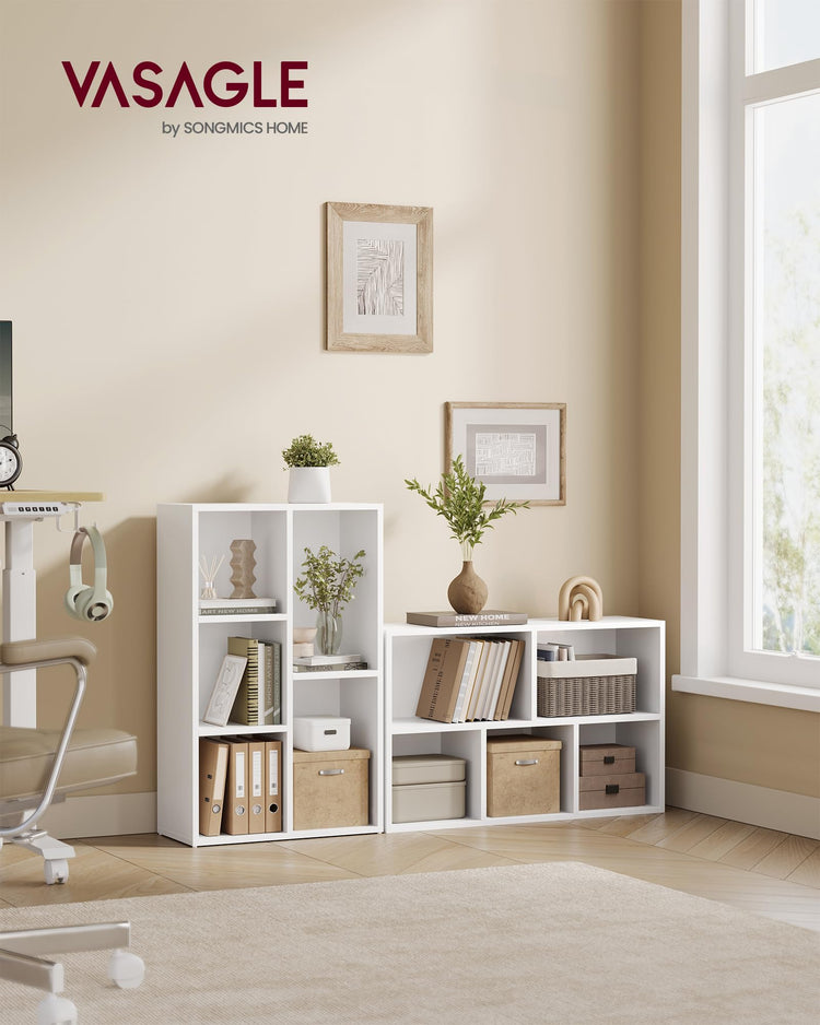 Bookcase Cube Shelf with 5 Compartments