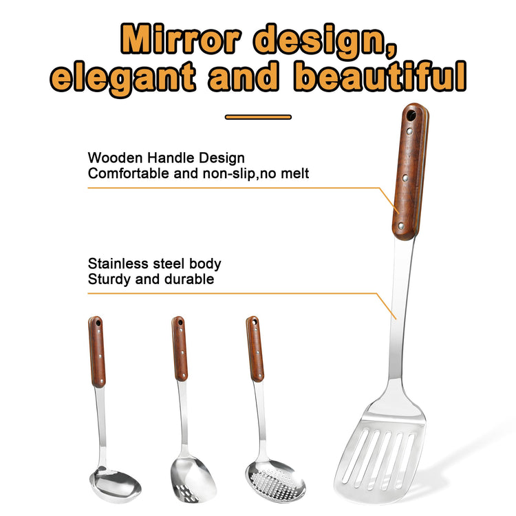 Stainless Steel Wok Spatula (4 Count)