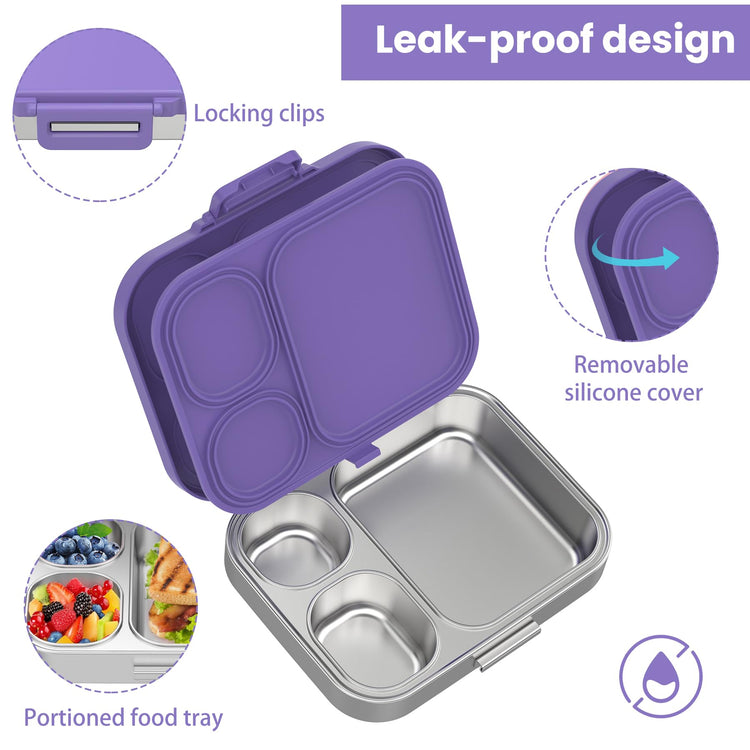 Stainless Steel Bento Lunch Box for Kids