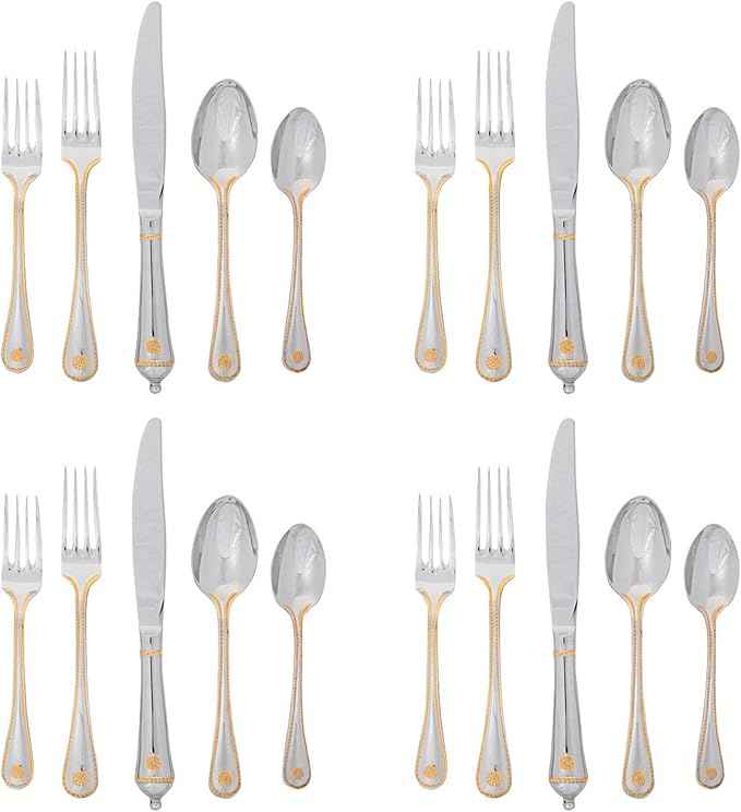 Juliska Berry & Thread 20pc Place Setting - Polished with Gold