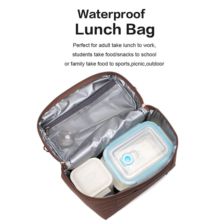 NOL 8L Insulated Lunch Bags for Women Cooler Bag Lightweight Nylon Waterproof Lunch Box For WorkMedium
