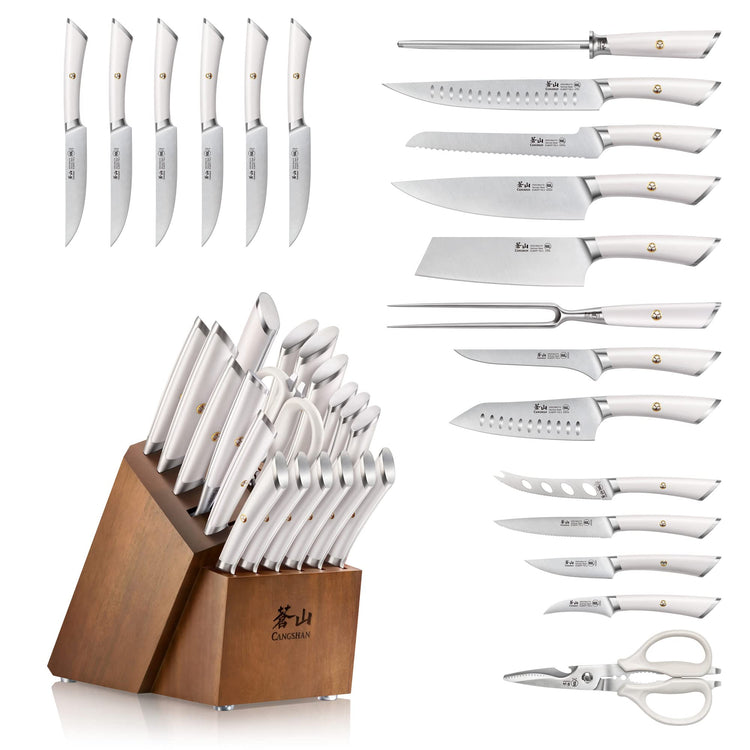 ELBERT Series German Steel Forged Knife Block Sets (20 Count)