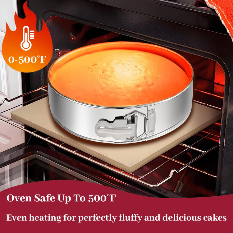 10 Inch Springform Pan 304 Stainless Steel Nonstick Springform Cake Pan with Removable Bottom