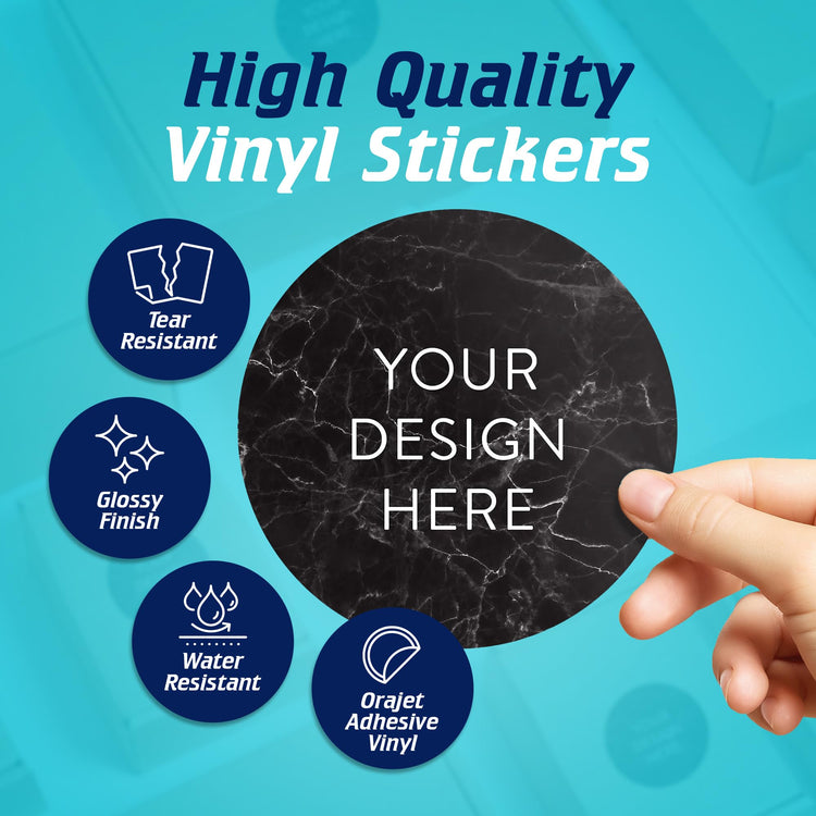 Custom Vinyl Stickers Your Image (100 Count)