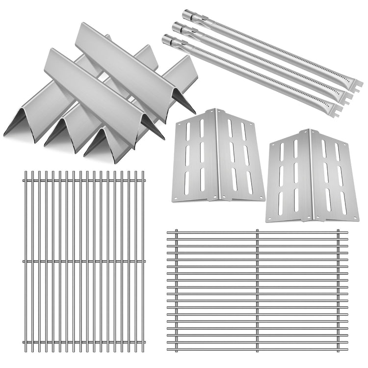 7524 7528 Cooking Grates 7622 Heat Deflectors 7620 Flavorizer Bars with Burner Tube Set for Weber Genesis Grill Replacement Parts E
