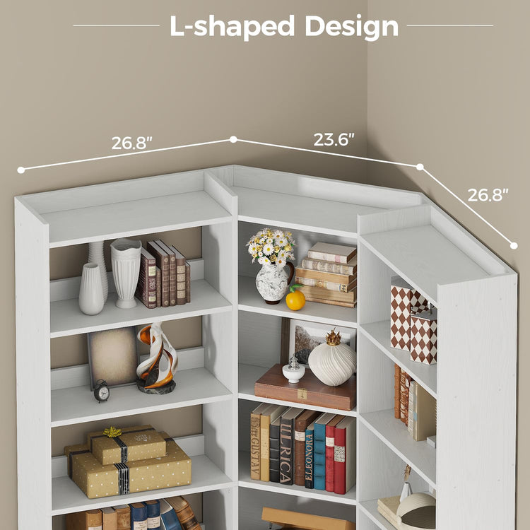 Corner Bookshelf (7 Count)