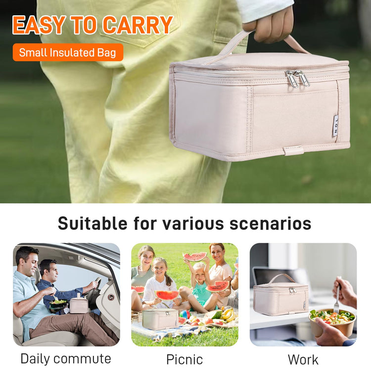 NOL Small Lunch Bag Mini Lunch Box Insulated Lunch Bag for Men