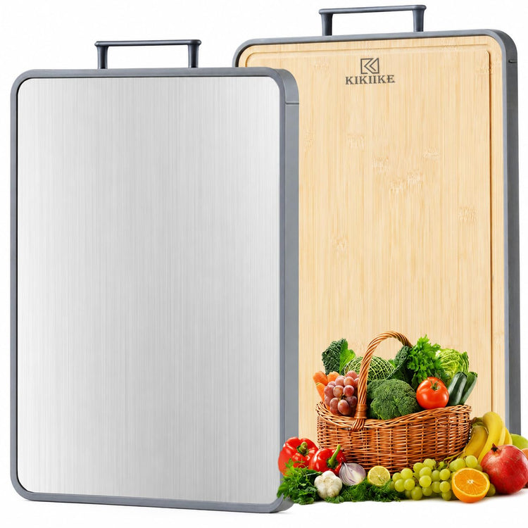 Titanium Cutting Board Double Sided Bamboo Cutting Board for Kitchen Double Sided Food Grade
