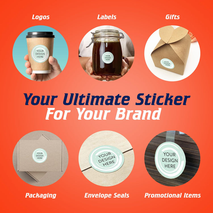 100 Custom Vinyl Stickers (100 Count)