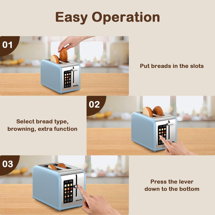 2 Slice Touch Screen Toaster
