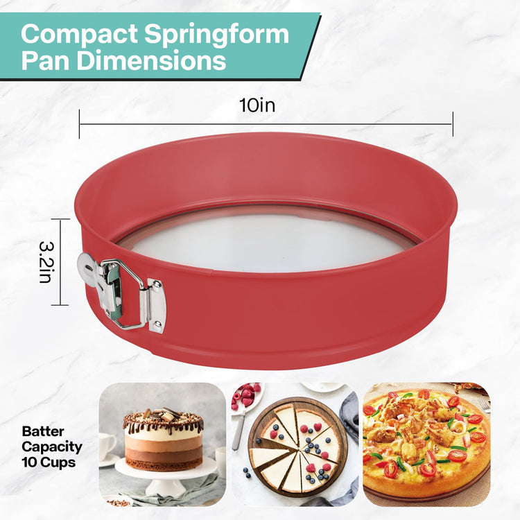 10In Glass Bottom Springform Pan