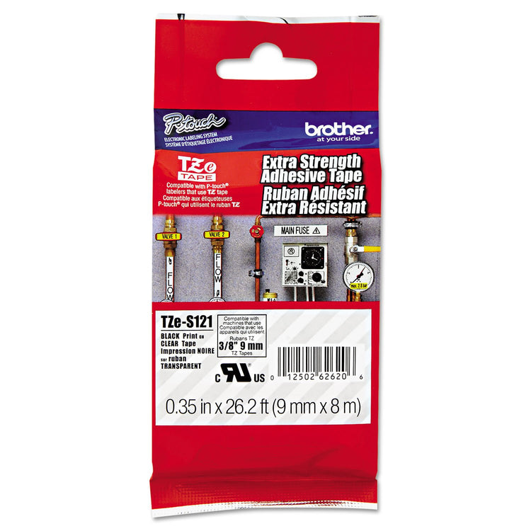 Tape Black on Clear Extra Strength