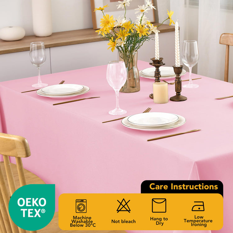 6 Pack Pink Tablecloths for Rectangle Tables