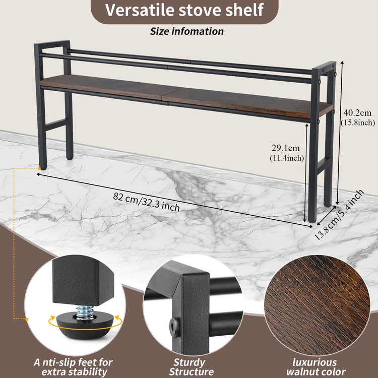 Spice Rack Shelf for Kitchen Stove