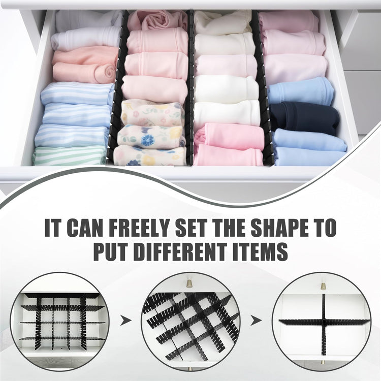 15 Pcs 5.12 Tall Drawer Divider Adjustable Drawer Organizer (15 Count)