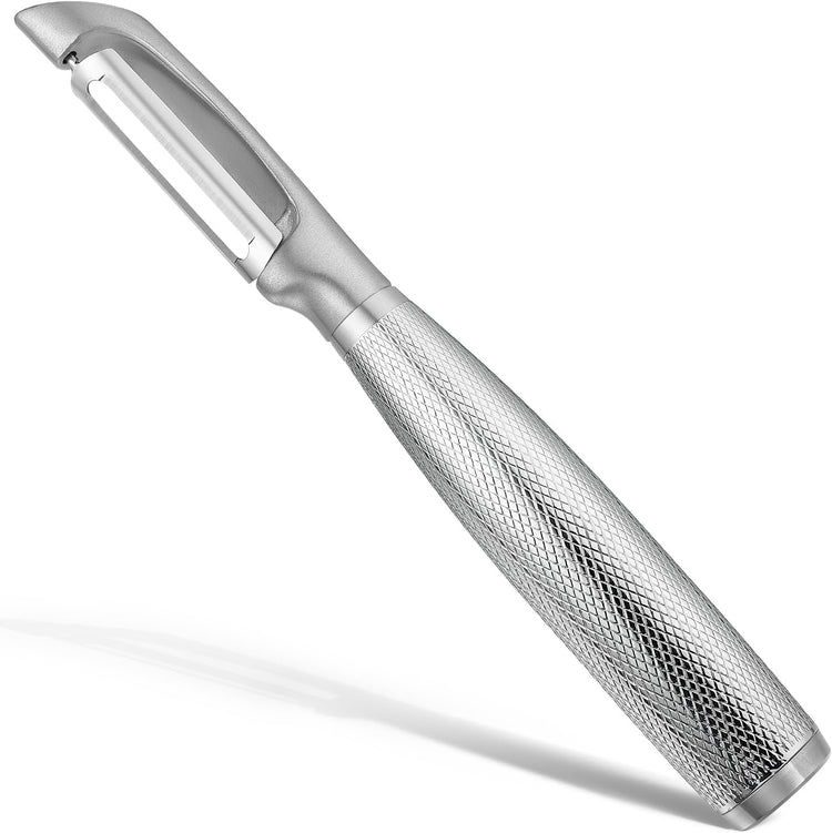 I-Type Vegetable Peeler, Silver Chrome Finish, 304 Stainless Steel Blade, Ultra Sharp Potato Peeler for Apples, Carrots, Heavy Duty Kitchen Peeler