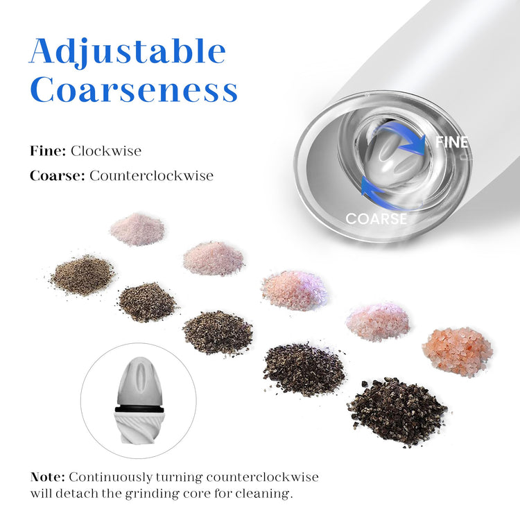 Rechargeable Salt Pepper Grinder Set (2 Count)