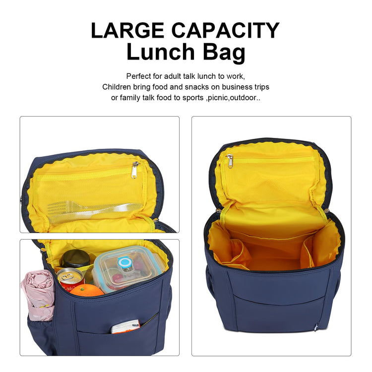 NOL Insulated Lunch Bags for Women Cooler Bag Lightweight Nylon Waterproof Lunch Box for Work