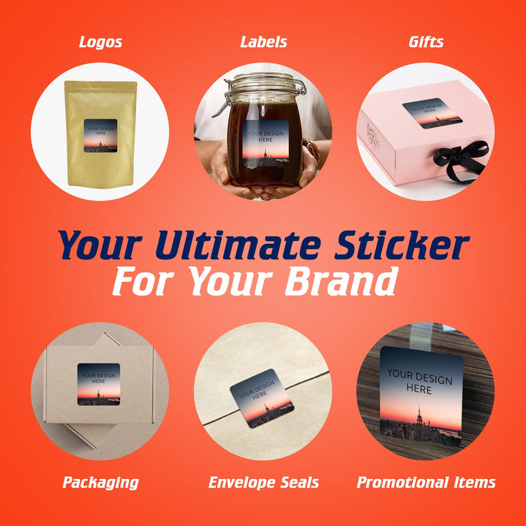 Custom Vinyl Stickers Your Image (100 Count)