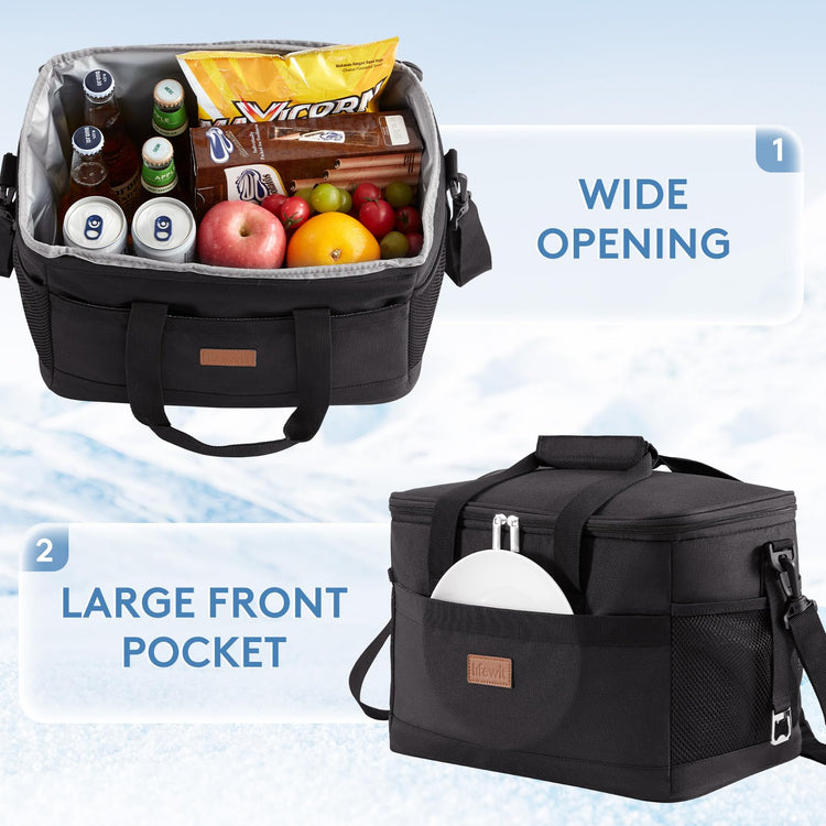 Cooler Bag 30 Cans Collapsible and Insulated Large Lunch Bag Leakproof Soft Cooler Portable for Camping (30 Count)