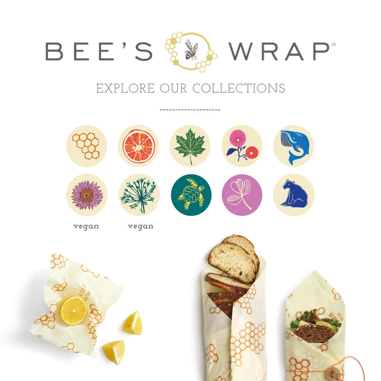 Vegan Beeswax Wraps for Food (3 Count)