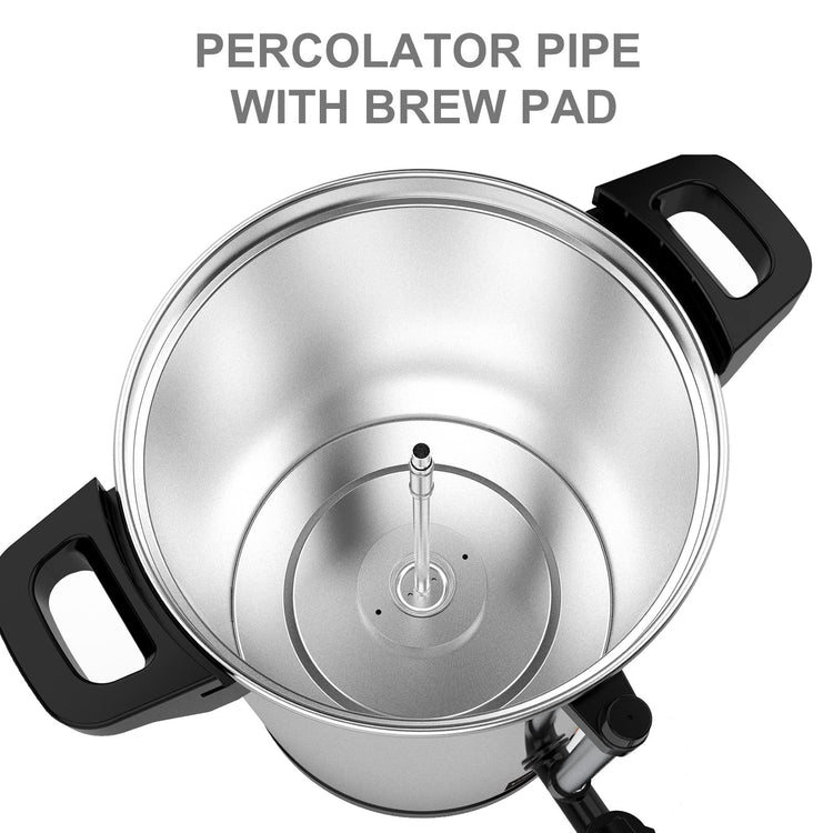 Commercial Stainless Steel Coffee Urn 110 Cup 16L Coffee Maker (110 Count)