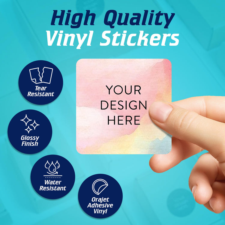 100 Custom Vinyl Stickers (100 Count)