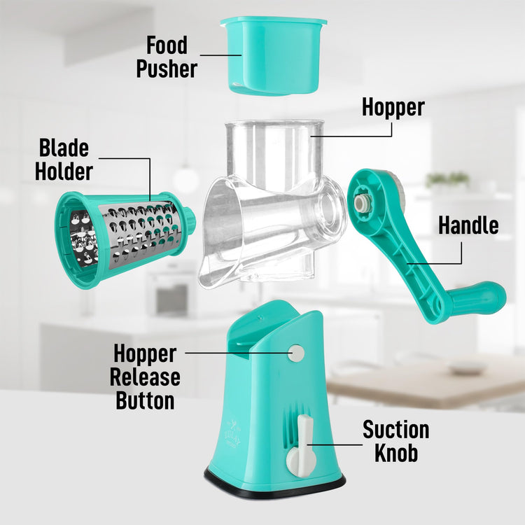 Rotary Cheese Grater 5 Blade Cheese Shredder