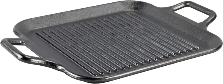 Lodge BOLD 12 Inch Seasoned Cast Iron Grill Pan with Loop Handles; Design-Forward Cookware - Nestoria