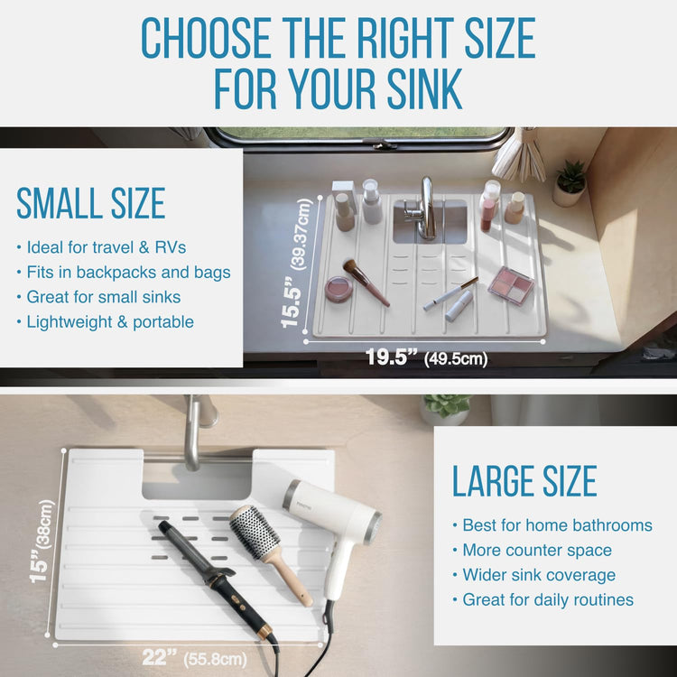 Bathroom Sink Cover & Silicone Makeup Mat