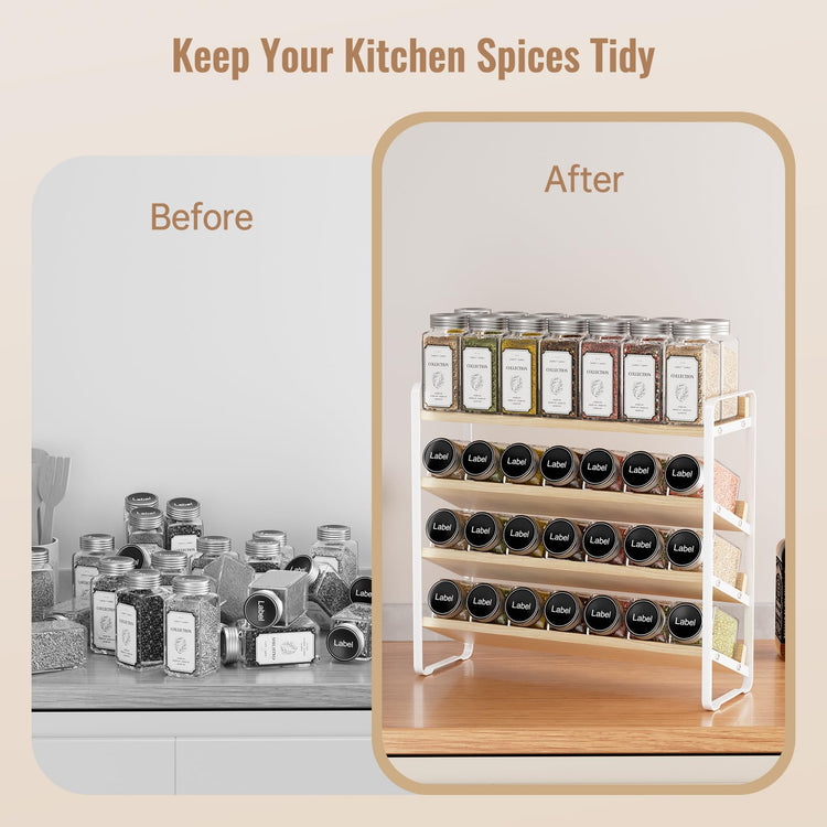 4 Tier Spice Rack Organizer for Cabinet