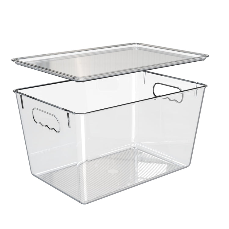 4 Pack Clear Storage Bins with Lids (4 Count)