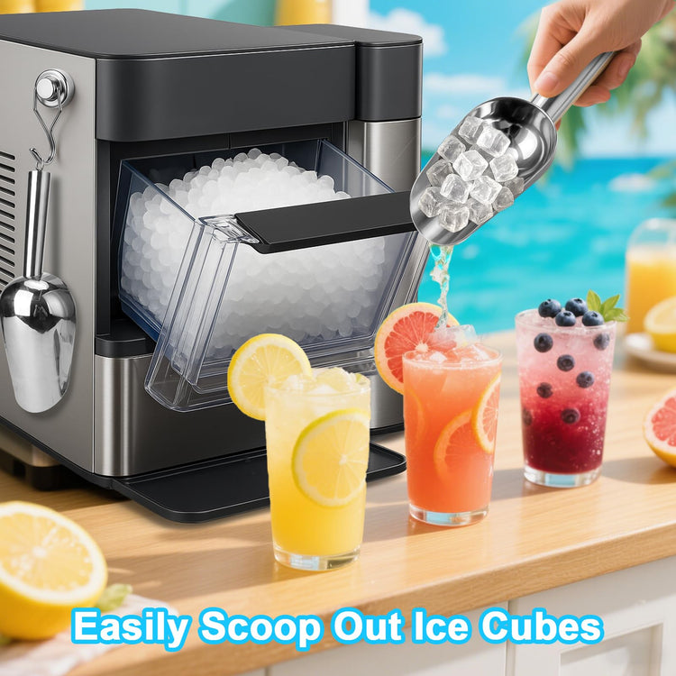 Stainless Steel Ice Scoop for Freezer with Magnetic Hook