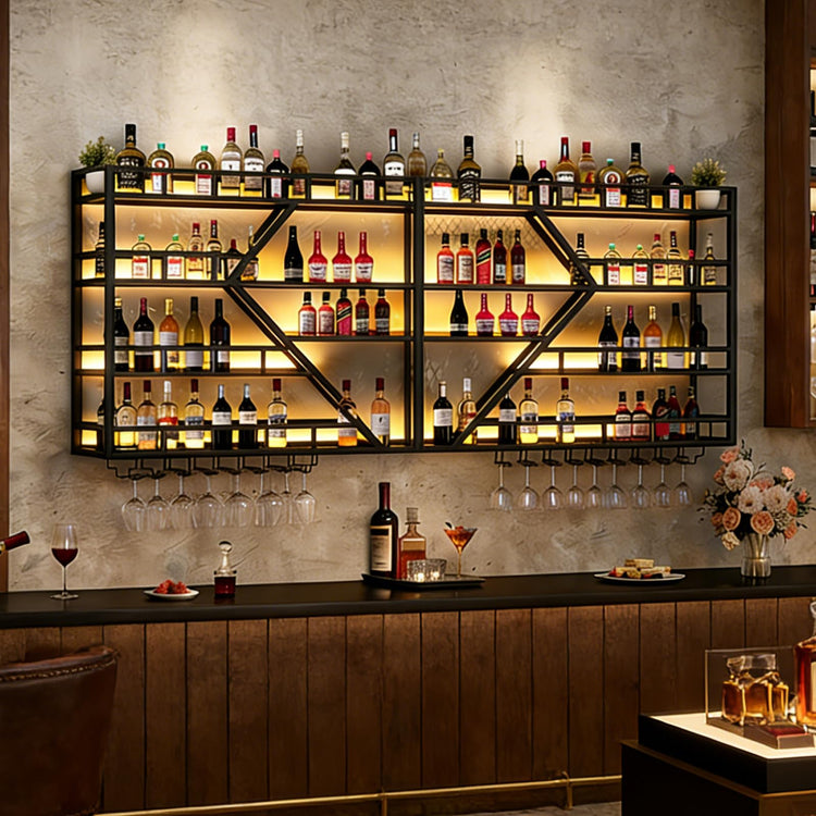 63in Large Wall Mounted Wine Rack