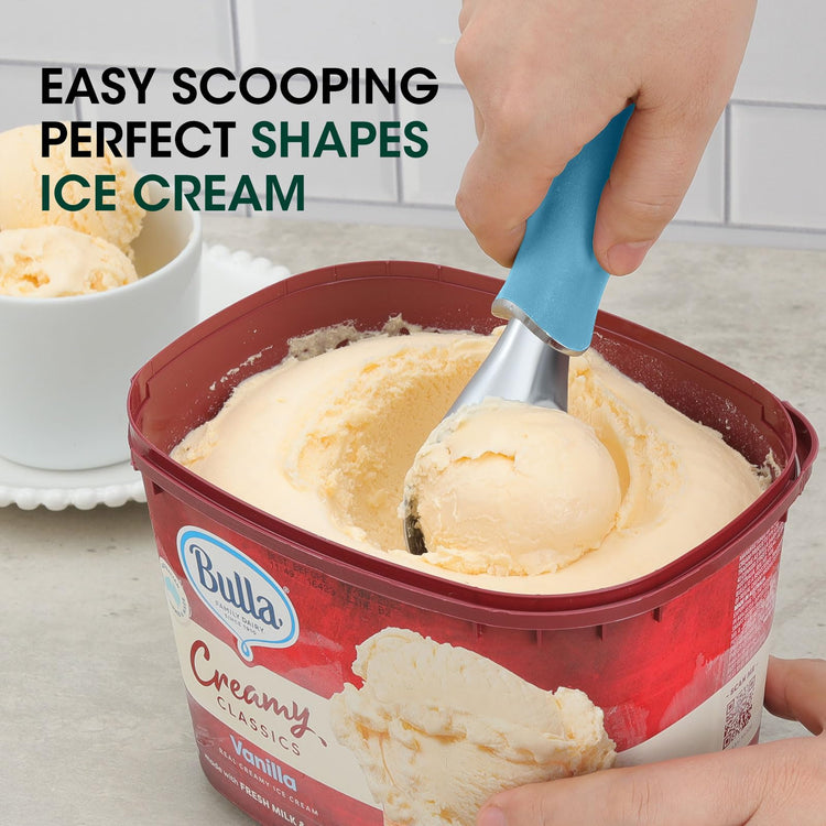 Premium Heavy Duty Ice Cream Scoop with Ergonomic Grip Handle