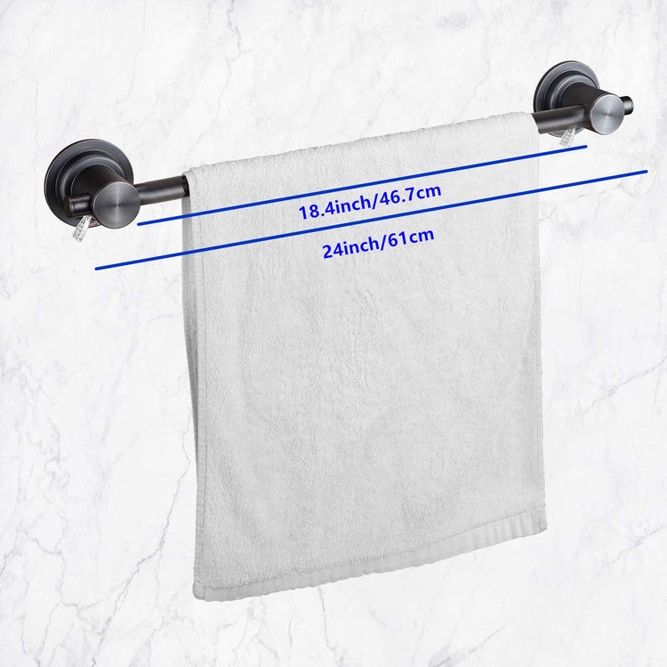 24 inch Suction Cup Towel Bar