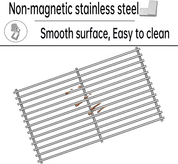 Kalomo Grill Grates Grill Heat Plates Shield Grill Replacement Parts for BBQ Uniflame Grill GBC1030W, GBC1030WRS, GBC1030WRS-C, GBC1134W, GBC1134WRS, Stainless Steel Cooking Grids Accessories