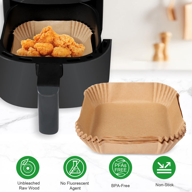 125Pcs Large Air Fryer Liners Disposable for Chefman 8Qt Family Air Fryer (125 Count)