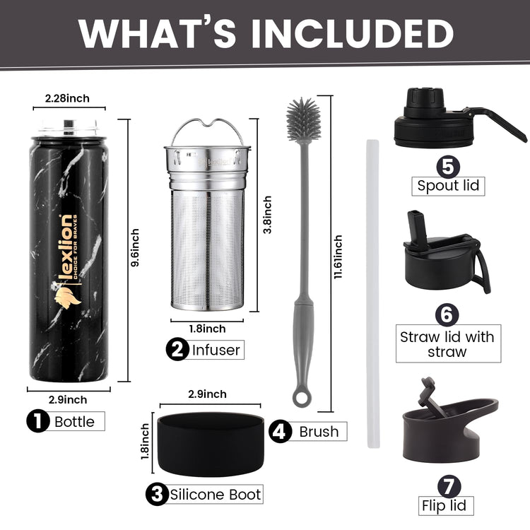 Tea Infuser Water Bottle 22 Oz
