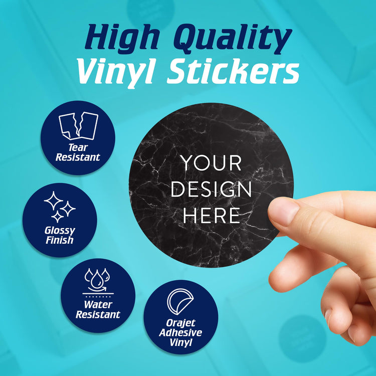 Custom Vinyl Stickers Your Image (100 Count)