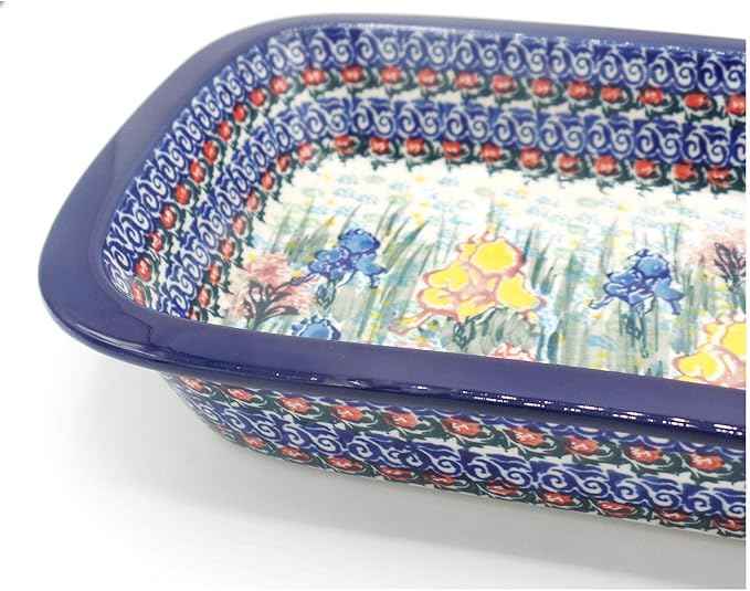 Polish Pottery Ceramic 10" Rectangular Baking Dish - UNIKAT - Handmade in Bolesławiec Poland
